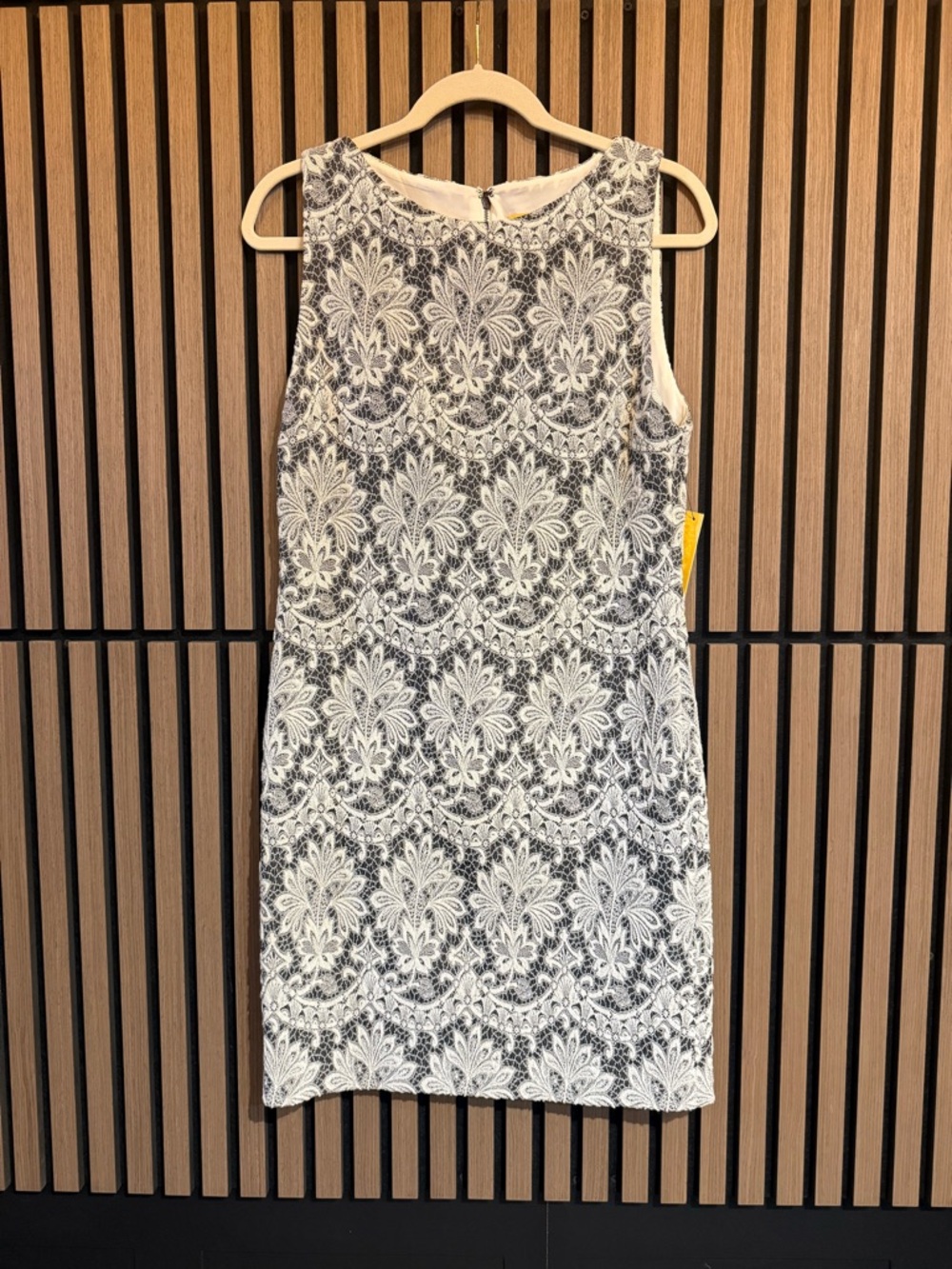 Alice + Olivia Black and White Lace Sheath Dress